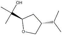 2-Furanmethanol,tetrahydro-alpha,alpha-dimethyl-4-(1-methylethyl)-,(2R,4R)-rel-(9CI) Struktur