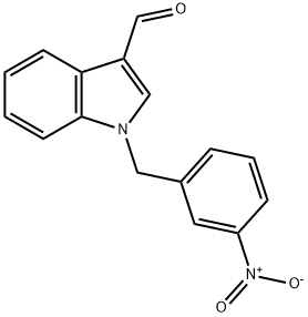 1H-Indole-3-carboxaldehyde,1-[(3-nitrophenyl)methyl]-(9CI) Struktur