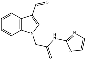 1H-Indole-1-acetamide,3-formyl-N-2-thiazolyl-(9CI) Struktur