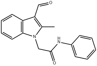 1H-Indole-1-acetamide,3-formyl-2-methyl-N-phenyl-(9CI) Struktur