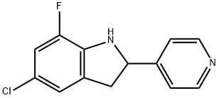 1H-Indole,5-chloro-7-fluoro-2,3-dihydro-2-(4-pyridinyl)-(9CI) Struktur