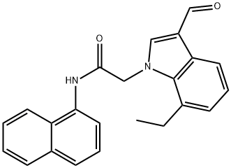 1H-Indole-1-acetamide,7-ethyl-3-formyl-N-1-naphthalenyl-(9CI) Struktur