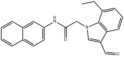 1H-Indole-1-acetamide,7-ethyl-3-formyl-N-2-naphthalenyl-(9CI) Struktur