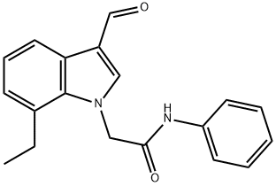 1H-Indole-1-acetamide,7-ethyl-3-formyl-N-phenyl-(9CI) Struktur