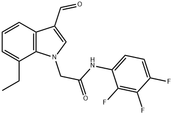 1H-Indole-1-acetamide,7-ethyl-3-formyl-N-(2,3,4-trifluorophenyl)-(9CI) Struktur