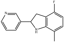 1H-Indole,4-fluoro-2,3-dihydro-7-methyl-2-(3-pyridinyl)-(9CI) Struktur