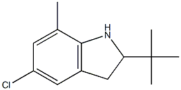 1H-Indole,5-chloro-2-(1,1-dimethylethyl)-2,3-dihydro-7-methyl-(9CI) Struktur