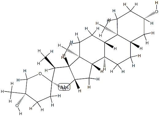 (22S,25S)-5α-Spirostane-3β,25-diol Struktur