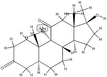 (5S,8S,9R,10S,13S,14S,17S)-9-fluoro-17-hydroxy-10,13,17-trimethyl-2,4, 5,6,7,8,12,14,15,16-decahydro-1H-cyclopenta[a]phenanthrene-3,11-dione Struktur