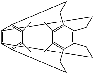 5,12:6,11:13,16:14,15-Tetraethanotricyclo[8.2.2.24,7]hexadecane-1(12),4,6,10,13,15-hexene Struktur