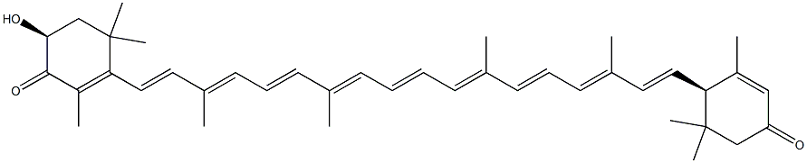 α-Doradexanthin 3'-ketone Struktur