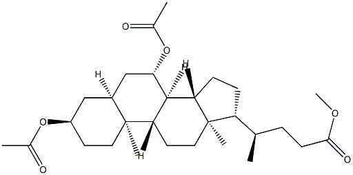 3α,7β-Diacetoxy-5β-cholan-24-oic acid methyl ester Struktur