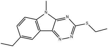 5H-1,2,4-Triazino[5,6-b]indole,8-ethyl-3-(ethylthio)-5-methyl-(9CI) Struktur