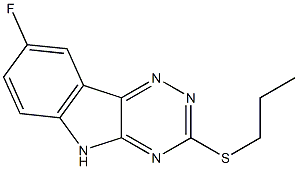 2H-1,2,4-Triazino[5,6-b]indole,8-fluoro-3-(propylthio)-(9CI) Struktur