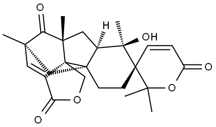 (5S,8R,9S,11bR)-6a,7,7aα,8,10,11-Hexahydro-8-hydroxy-2',2',5,6aβ,8-pentamethylspiro[5,11aα-methano-11aH-fluoreno[4,4a-c]furan-9(3H),3'(6'H)-[2H]pyran]-3,6,6'-trione Struktur