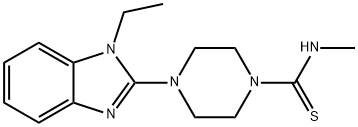 1-Piperazinecarbothioamide,4-(1-ethyl-1H-benzimidazol-2-yl)-N-methyl-(9CI) Struktur