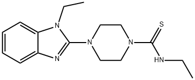 1-Piperazinecarbothioamide,N-ethyl-4-(1-ethyl-1H-benzimidazol-2-yl)-(9CI) Struktur