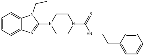 1-Piperazinecarbothioamide,4-(1-ethyl-1H-benzimidazol-2-yl)-N-(2-phenylethyl)-(9CI) Struktur