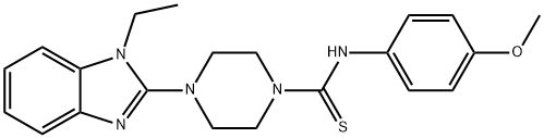 1-Piperazinecarbothioamide,4-(1-ethyl-1H-benzimidazol-2-yl)-N-(4-methoxyphenyl)-(9CI) Struktur