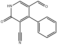 3-Pyridinecarbonitrile,5-formyl-1,2-dihydro-2-oxo-4-phenyl-(9CI) Struktur