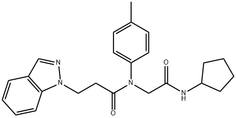 1H-Indazole-1-propanamide,N-[2-(cyclopentylamino)-2-oxoethyl]-N-(4-methylphenyl)-(9CI) Struktur