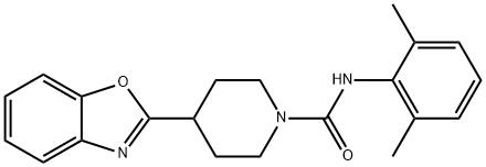 1-Piperidinecarboxamide,4-(2-benzoxazolyl)-N-(2,6-dimethylphenyl)-(9CI) Struktur