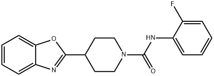 1-Piperidinecarboxamide,4-(2-benzoxazolyl)-N-(2-fluorophenyl)-(9CI) Struktur