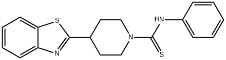 1-Piperidinecarbothioamide,4-(2-benzothiazolyl)-N-phenyl-(9CI) Struktur