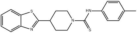 1-Piperidinecarbothioamide,4-(2-benzothiazolyl)-N-(4-methylphenyl)-(9CI) Struktur