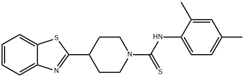 1-Piperidinecarbothioamide,4-(2-benzothiazolyl)-N-(2,4-dimethylphenyl)-(9CI) Struktur