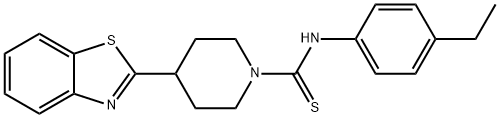 1-Piperidinecarbothioamide,4-(2-benzothiazolyl)-N-(4-ethylphenyl)-(9CI) Struktur