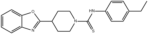 1-Piperidinecarbothioamide,4-(2-benzoxazolyl)-N-(4-ethylphenyl)-(9CI) Struktur