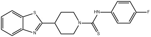 1-Piperidinecarbothioamide,4-(2-benzothiazolyl)-N-(4-fluorophenyl)-(9CI) Struktur