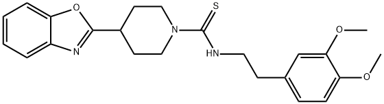 1-Piperidinecarbothioamide,4-(2-benzoxazolyl)-N-[2-(3,4-dimethoxyphenyl)ethyl]-(9CI) Struktur