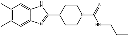 1-Piperidinecarbothioamide,4-(5,6-dimethyl-1H-benzimidazol-2-yl)-N-propyl-(9CI) Struktur