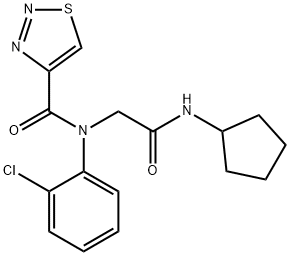 1,2,3-Thiadiazole-4-carboxamide,N-(2-chlorophenyl)-N-[2-(cyclopentylamino)-2-oxoethyl]-(9CI) Struktur