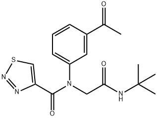 1,2,3-Thiadiazole-4-carboxamide,N-(3-acetylphenyl)-N-[2-[(1,1-dimethylethyl)amino]-2-oxoethyl]-(9CI) Struktur