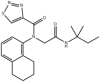 1,2,3-Thiadiazole-4-carboxamide,N-[2-[(1,1-dimethylpropyl)amino]-2-oxoethyl]-N-(5,6,7,8-tetrahydro-1-naphthalenyl)-(9CI) Struktur