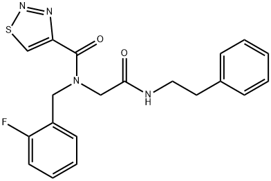 1,2,3-Thiadiazole-4-carboxamide,N-[(2-fluorophenyl)methyl]-N-[2-oxo-2-[(2-phenylethyl)amino]ethyl]-(9CI) Struktur