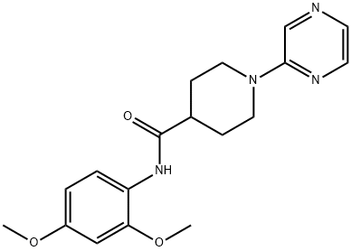 4-Piperidinecarboxamide,N-(2,4-dimethoxyphenyl)-1-pyrazinyl-(9CI) Struktur