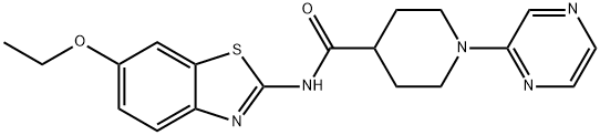 4-Piperidinecarboxamide,N-(6-ethoxy-2-benzothiazolyl)-1-pyrazinyl-(9CI) Struktur