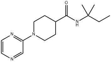 4-Piperidinecarboxamide,N-(1,1-dimethylpropyl)-1-pyrazinyl-(9CI) Struktur