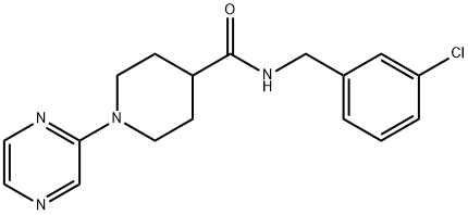 4-Piperidinecarboxamide,N-[(3-chlorophenyl)methyl]-1-pyrazinyl-(9CI) Struktur