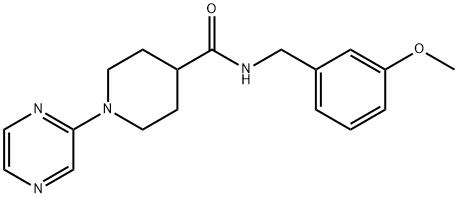 4-Piperidinecarboxamide,N-[(3-methoxyphenyl)methyl]-1-pyrazinyl-(9CI) Struktur