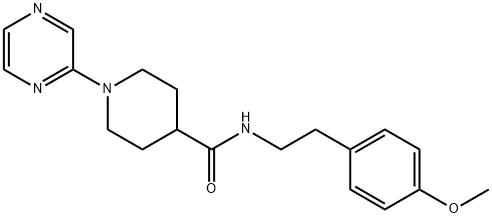 4-Piperidinecarboxamide,N-[2-(4-methoxyphenyl)ethyl]-1-pyrazinyl-(9CI) Struktur