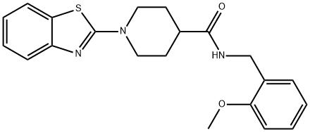 4-Piperidinecarboxamide,1-(2-benzothiazolyl)-N-[(2-methoxyphenyl)methyl]-(9CI) Struktur