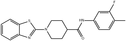 4-Piperidinecarboxamide,1-(2-benzothiazolyl)-N-(3-fluoro-4-methylphenyl)-(9CI) Struktur