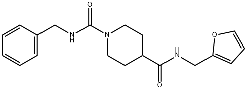 1,4-Piperidinedicarboxamide,N4-(2-furanylmethyl)-N1-(phenylmethyl)-(9CI) Struktur