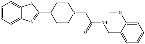 1-Piperidineacetamide,4-(2-benzothiazolyl)-N-[(2-methoxyphenyl)methyl]-(9CI) Struktur