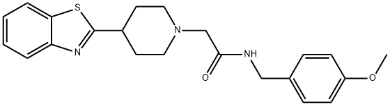 1-Piperidineacetamide,4-(2-benzothiazolyl)-N-[(4-methoxyphenyl)methyl]-(9CI) Struktur